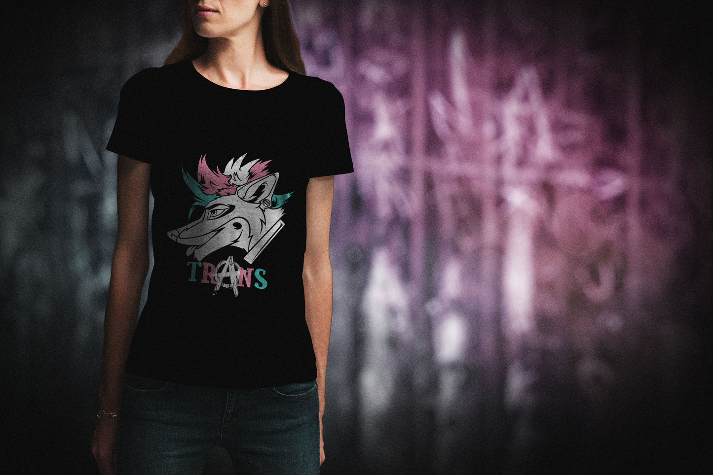 Trans Anarchy Punk Coyote Tee – Pride Edition
