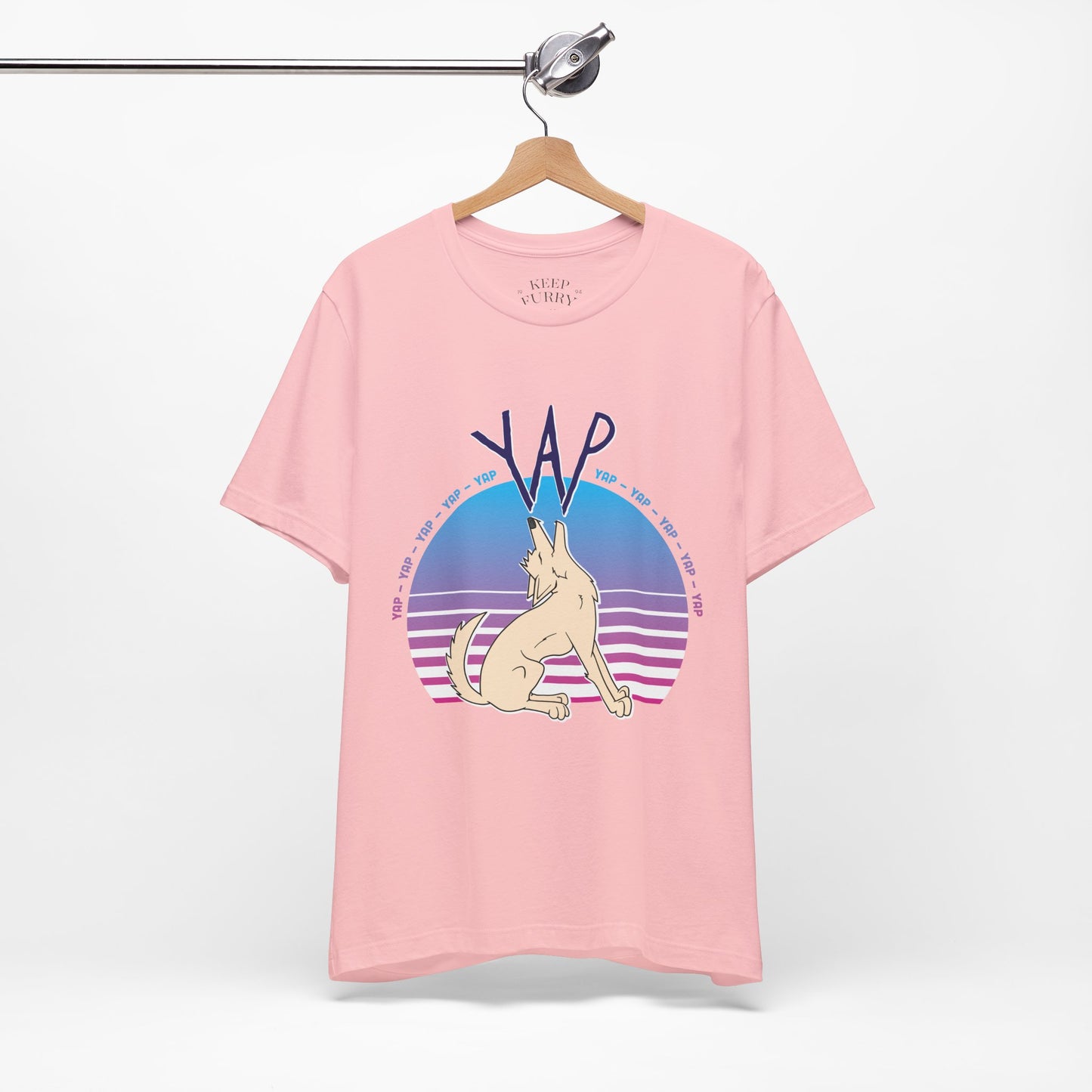 YAP! Retro Sunset Coyote Tee – Keep Furry Weird