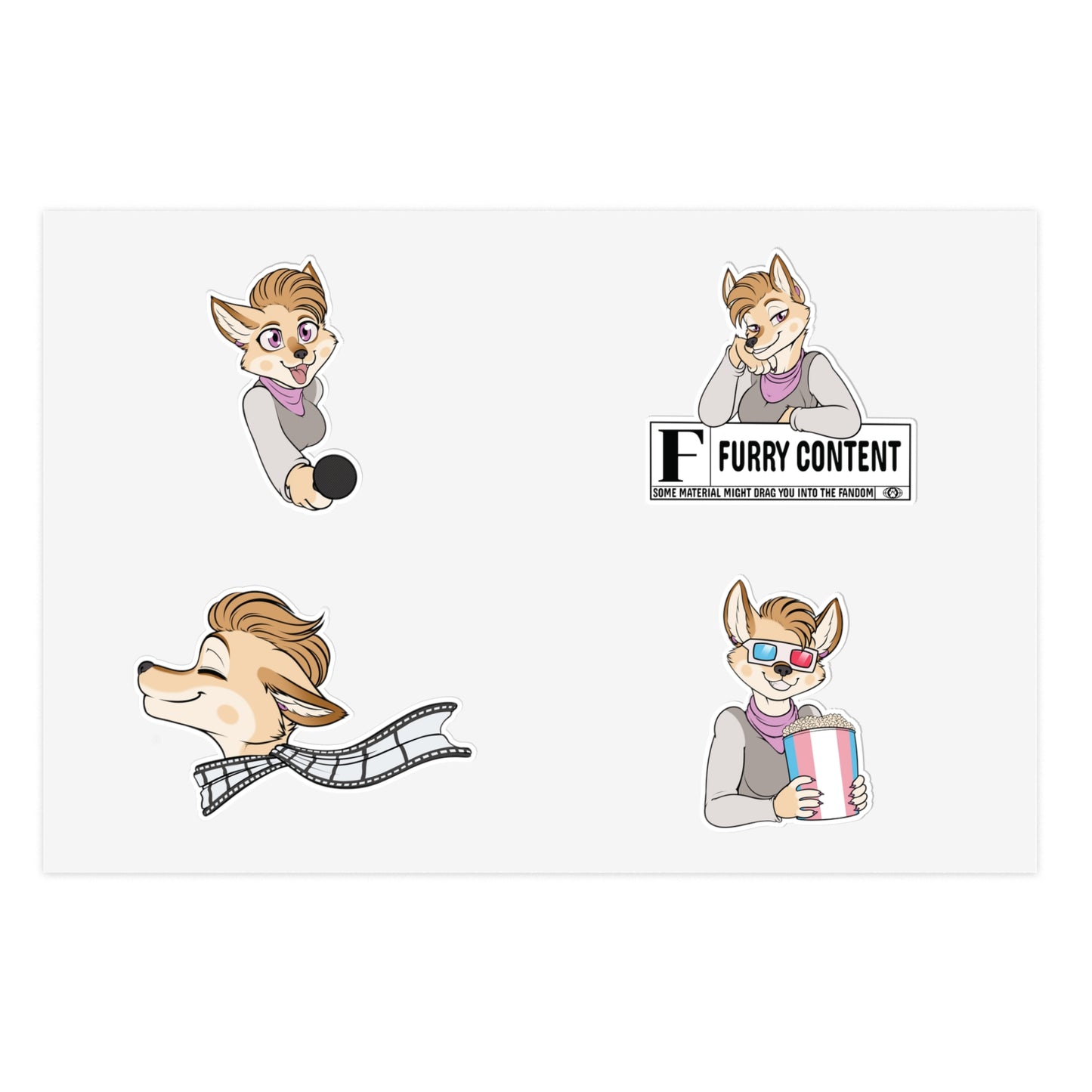 Ash Coyote Stickers