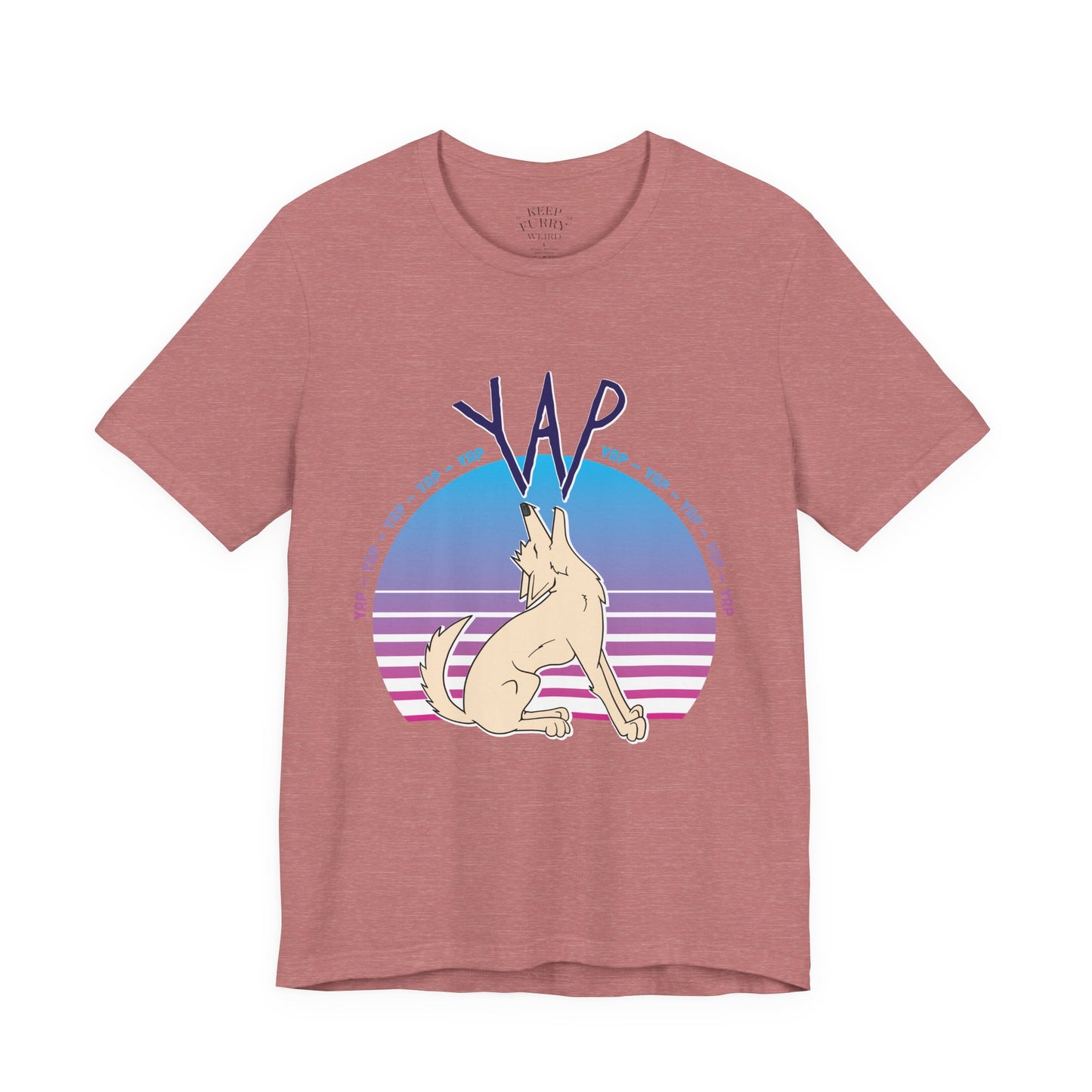 YAP! Retro Sunset Coyote Tee – Keep Furry Weird