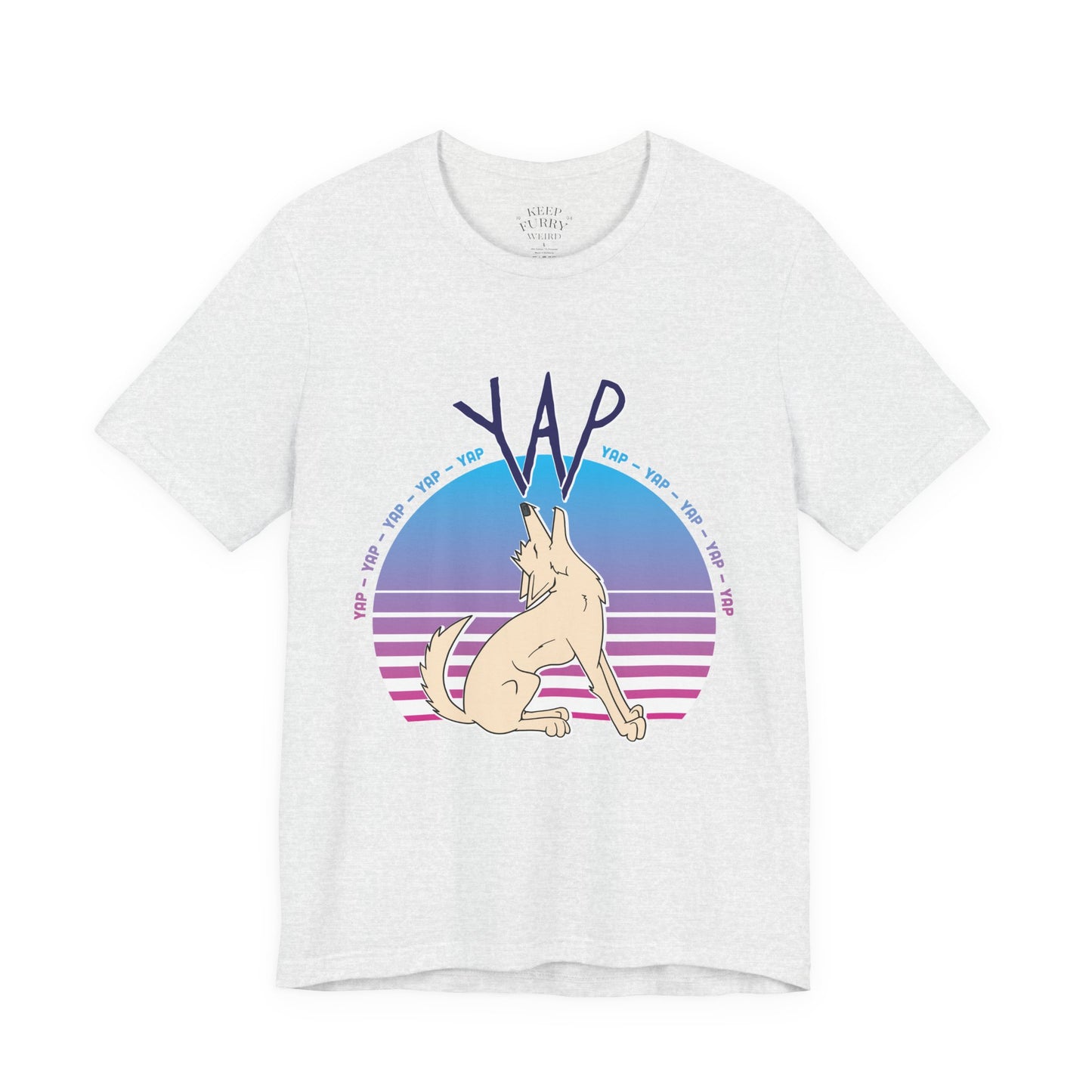 YAP! Retro Sunset Coyote Tee – Keep Furry Weird
