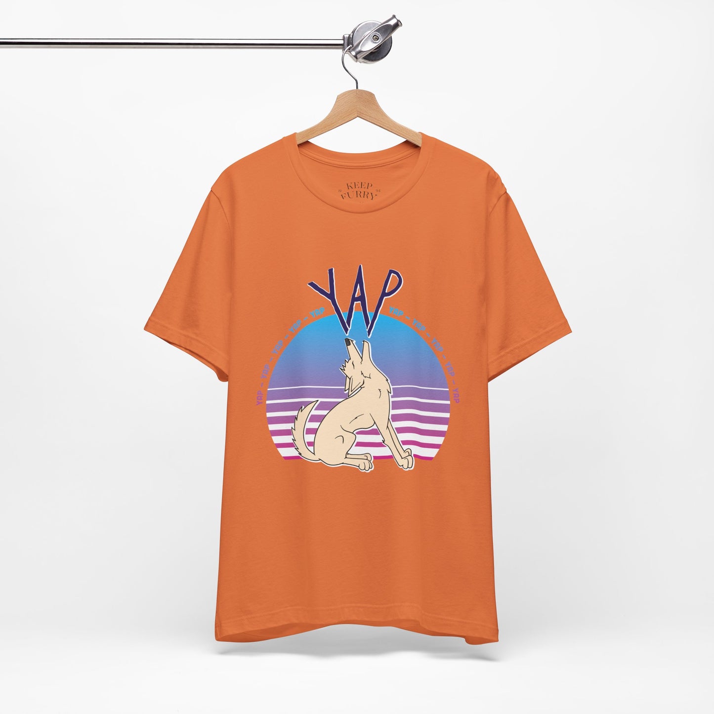 YAP! Retro Sunset Coyote Tee – Keep Furry Weird