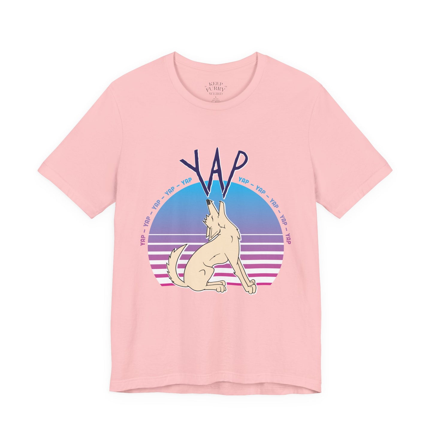 YAP! Retro Sunset Coyote Tee – Keep Furry Weird