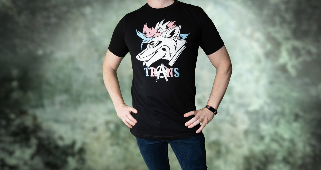 Trans Anarchy Punk Coyote Tee – Pride Edition