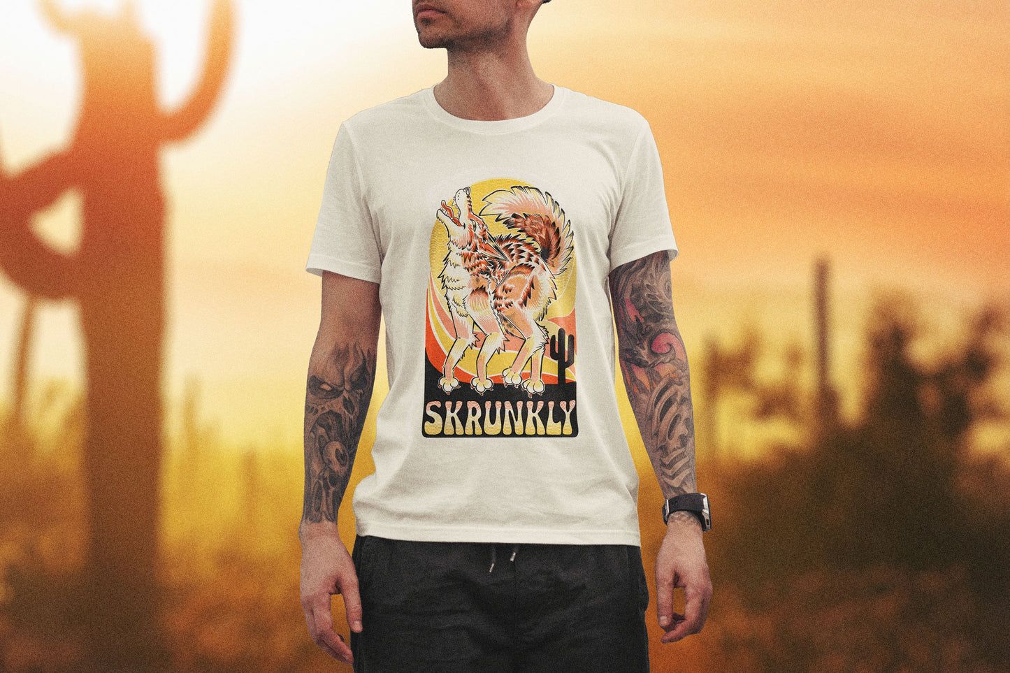 Skrunkly Desert Coyote Graphic Tee
