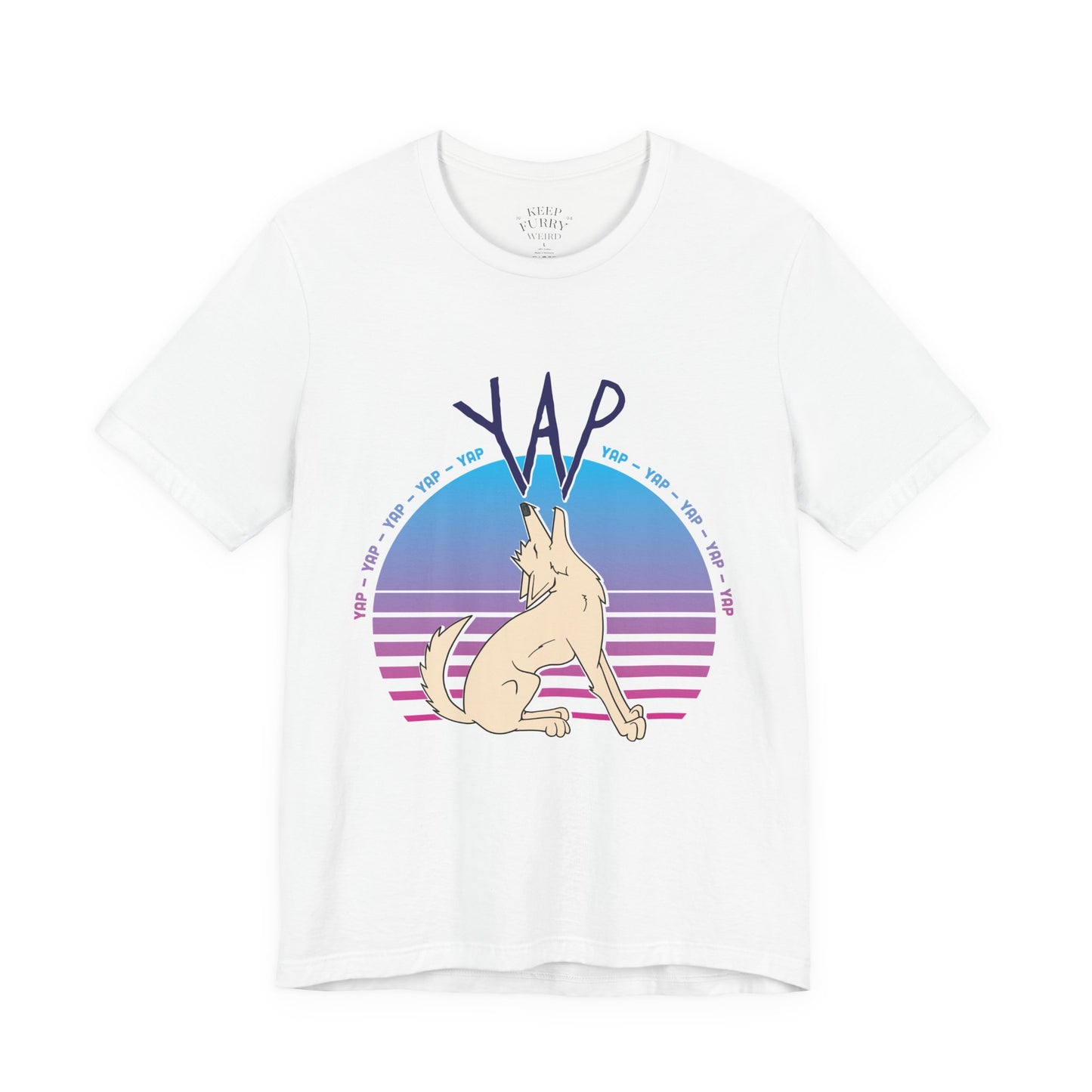 YAP! Retro Sunset Coyote Tee – Keep Furry Weird