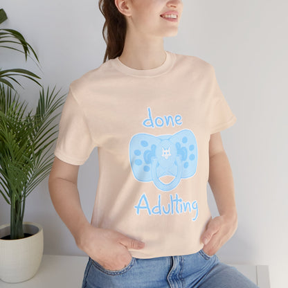 Furry T-Shirt - Done Adulting Tee (Blue) | Keep Furry Weird