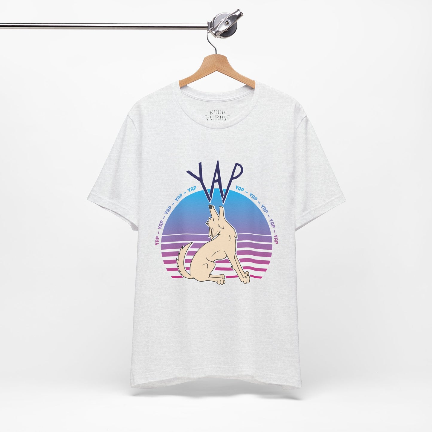 YAP! Retro Sunset Coyote Tee – Keep Furry Weird