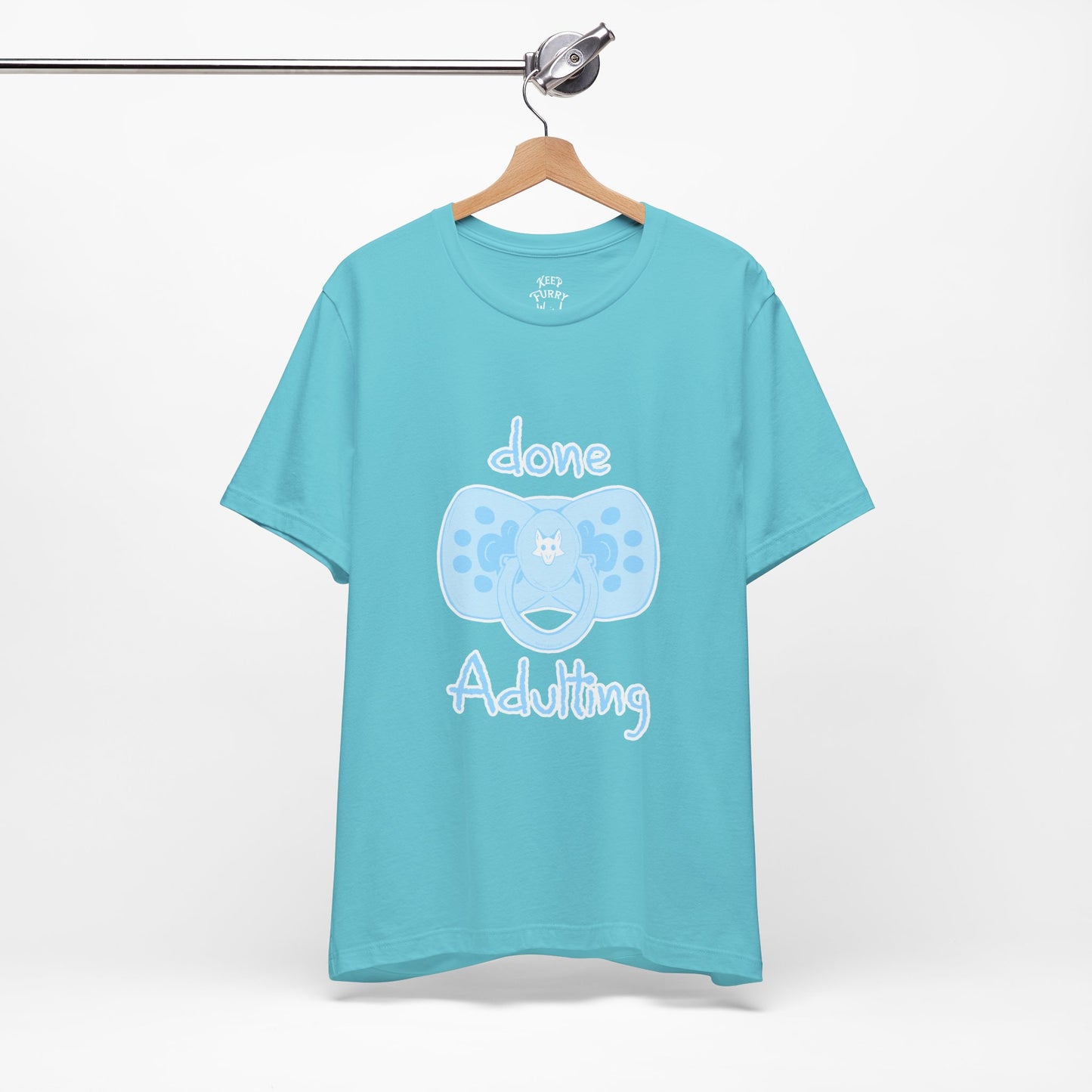 Furry T-Shirt - Done Adulting Tee (Blue) | Keep Furry Weird