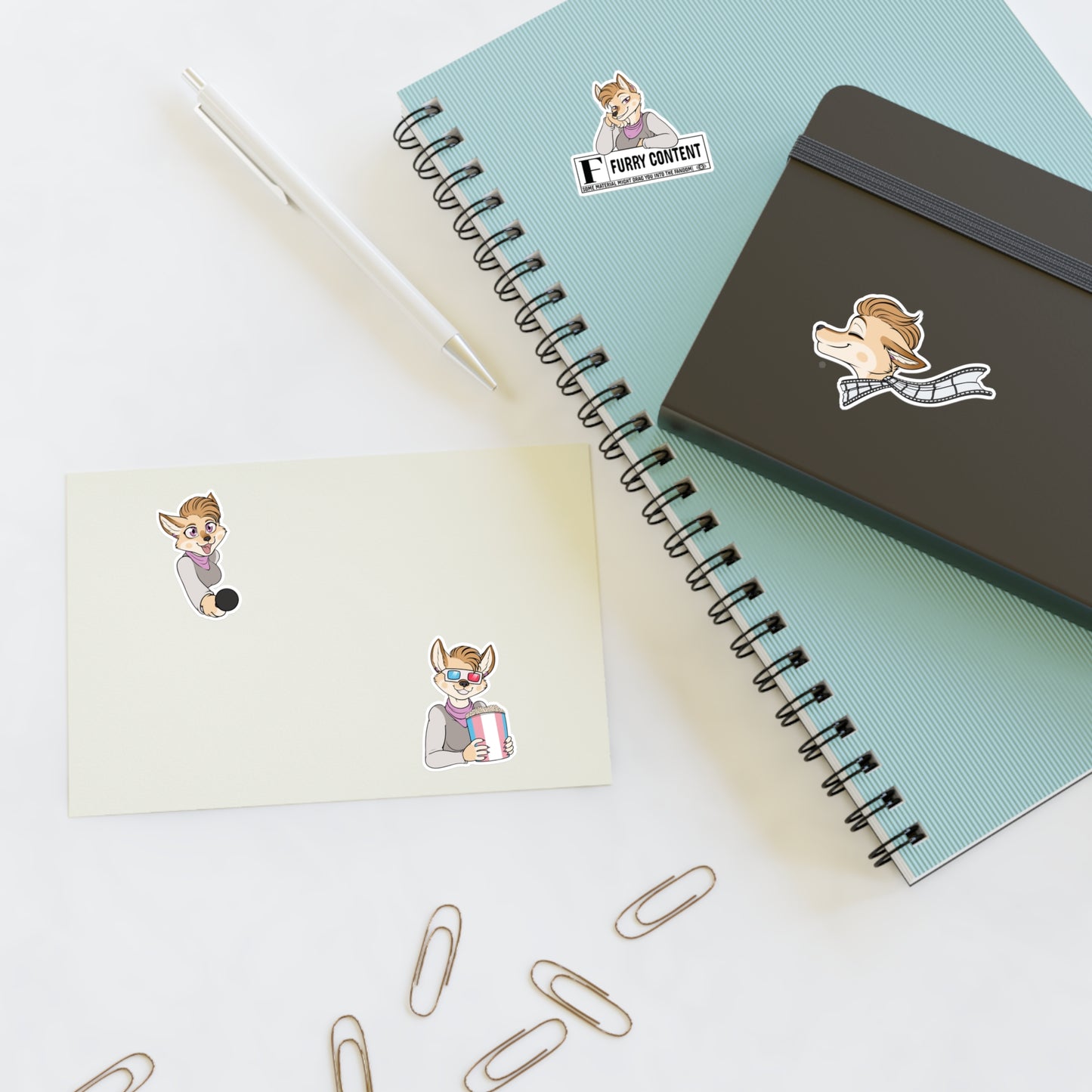 Ash Coyote Stickers