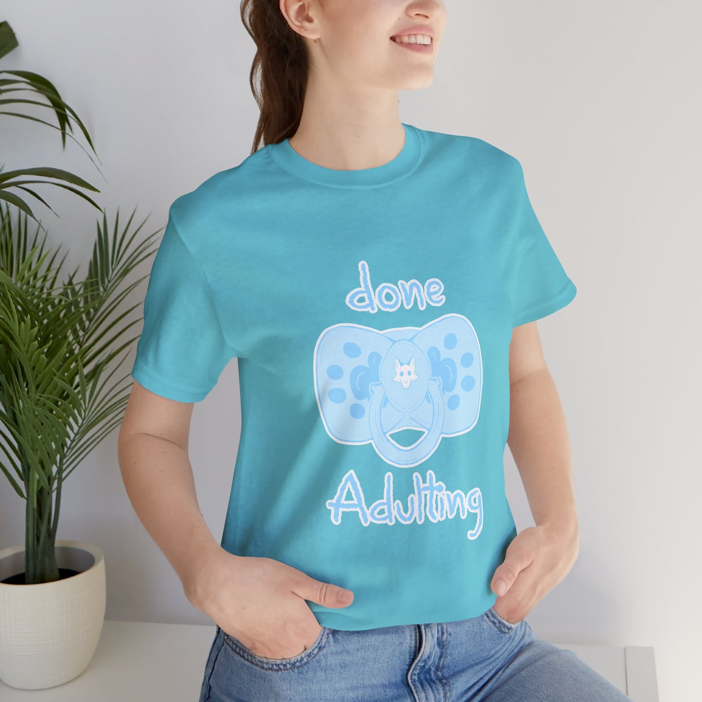 Furry T-Shirt - Done Adulting Tee (Blue) | Keep Furry Weird