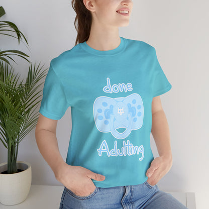 Furry T-Shirt - Done Adulting Tee (Blue) | Keep Furry Weird