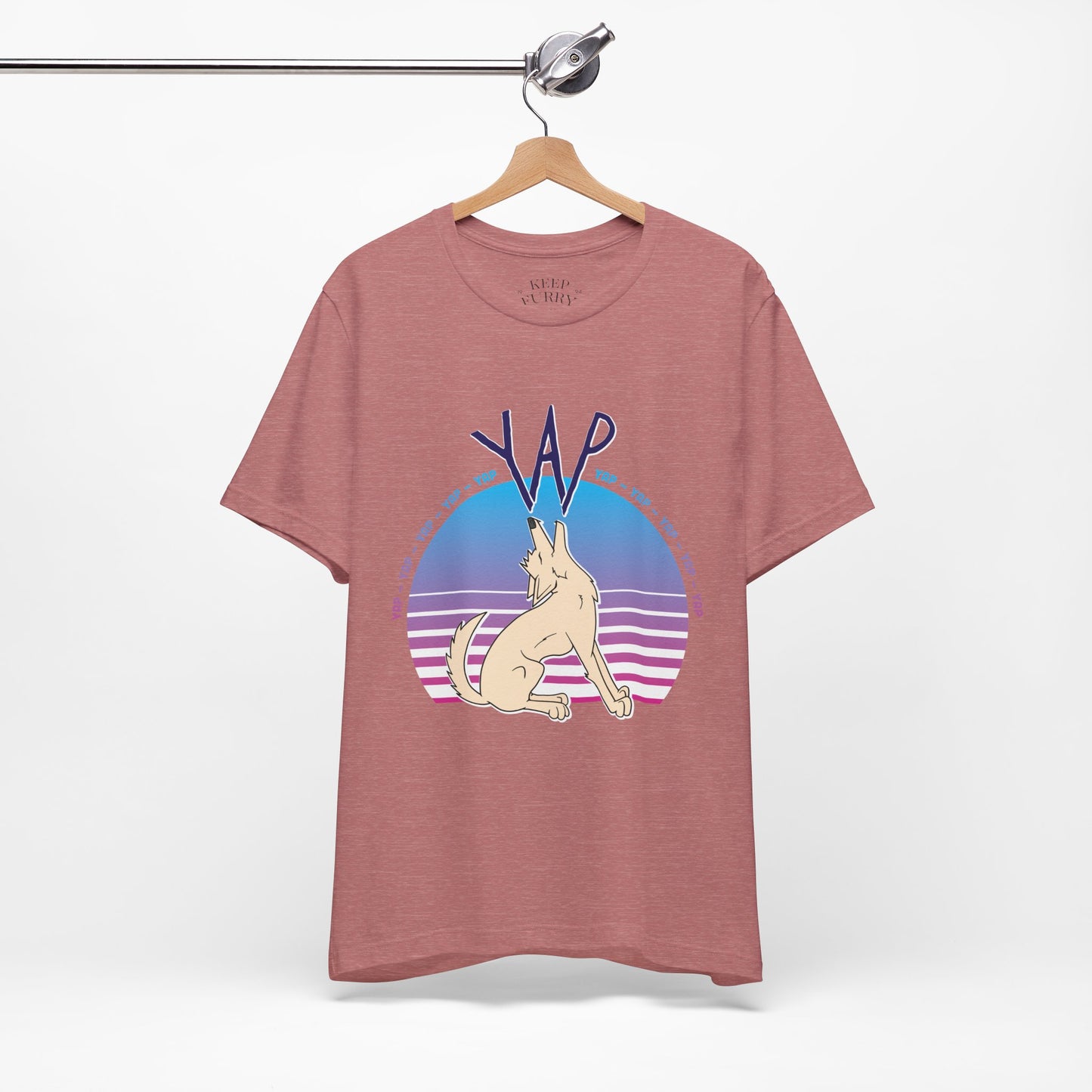 YAP! Retro Sunset Coyote Tee – Keep Furry Weird
