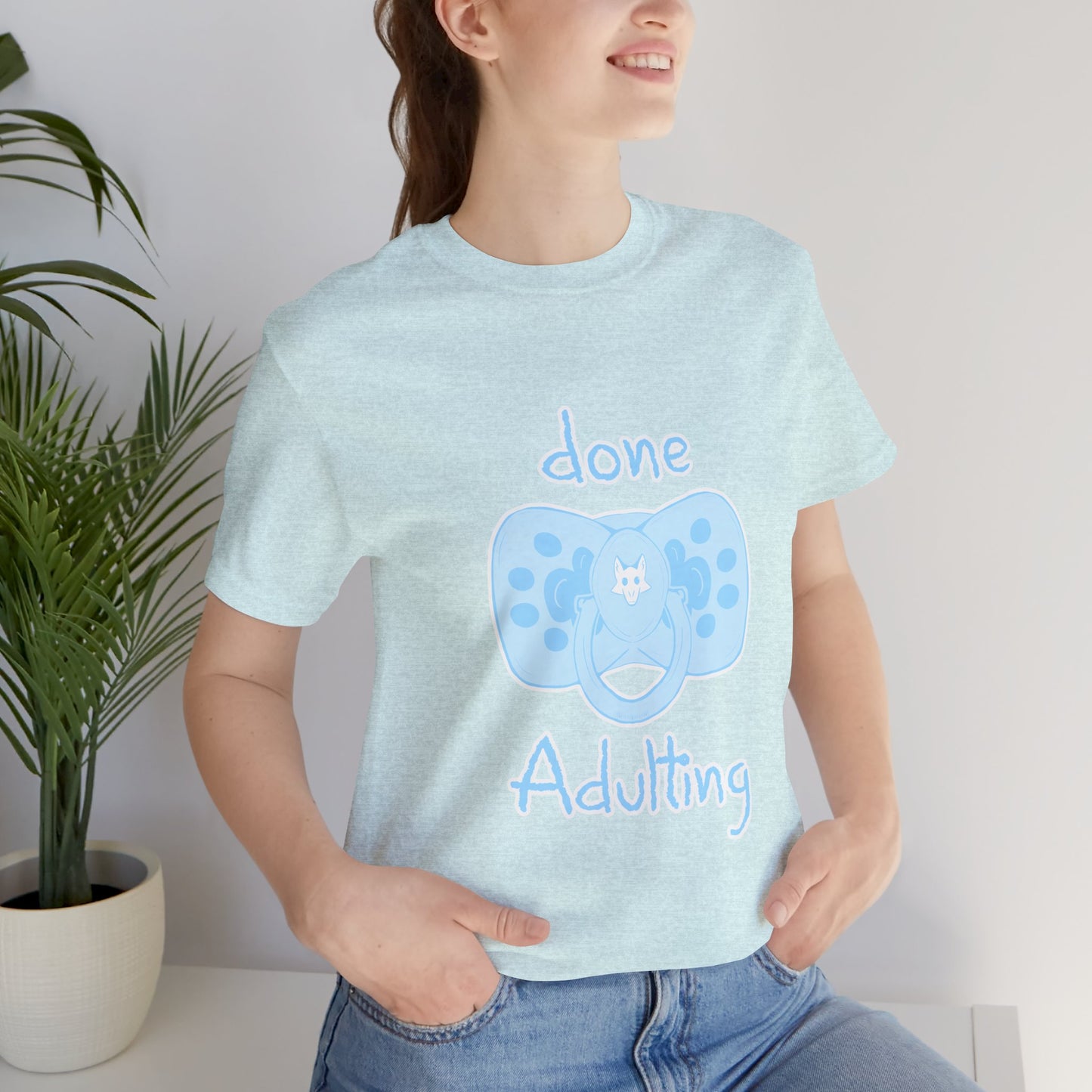 Furry T-Shirt - Done Adulting Tee (Blue) | Keep Furry Weird