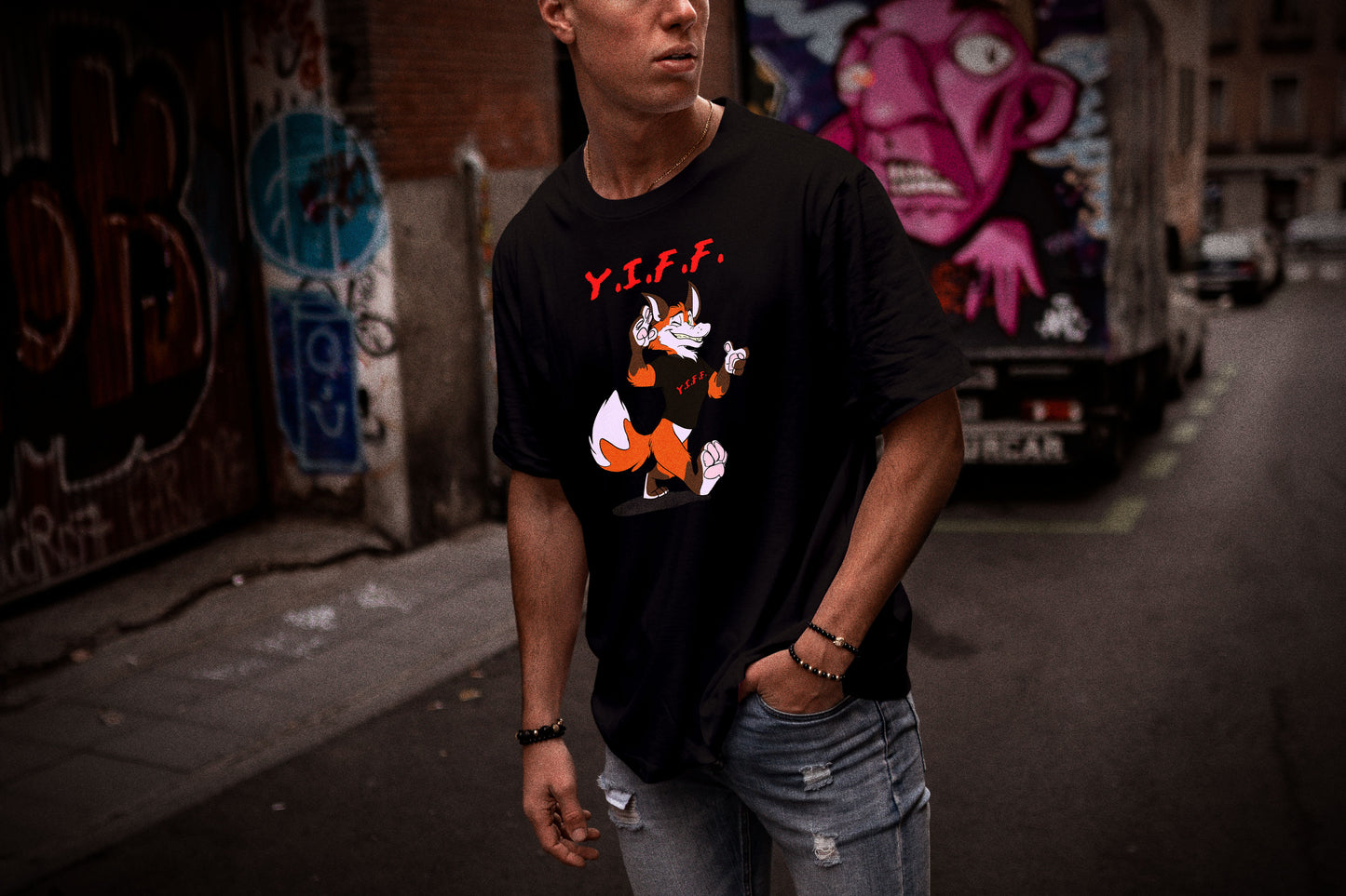 Y.I.F.F. Retro Fox Tee